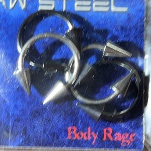 Body Rage EAR, NOSE,BELLYBUTTON RINGS 14G NWT